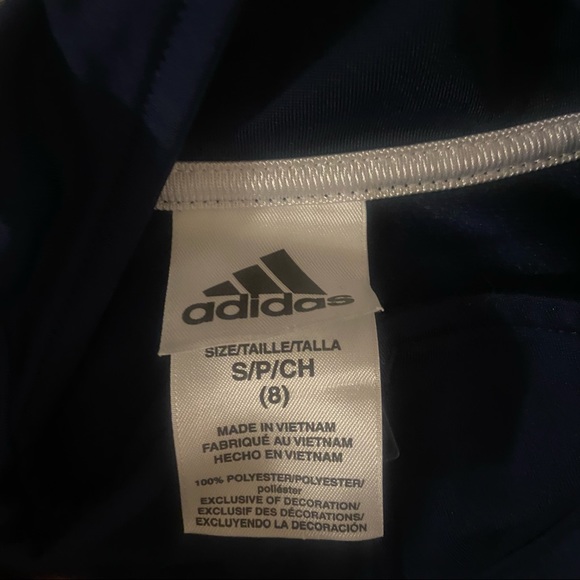 Adidas zip up track jacket Boys Small 8 in blue & gold - Picture 5 of 5